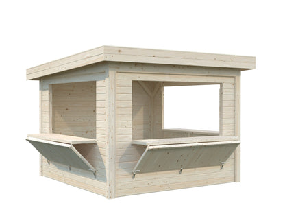 Garden Kiosk Lenna 8.3 m² Set 306, clear dip-treated
