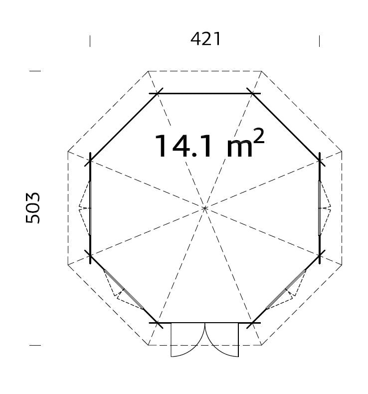 Garden Pavilion Hanna 14.1 m²