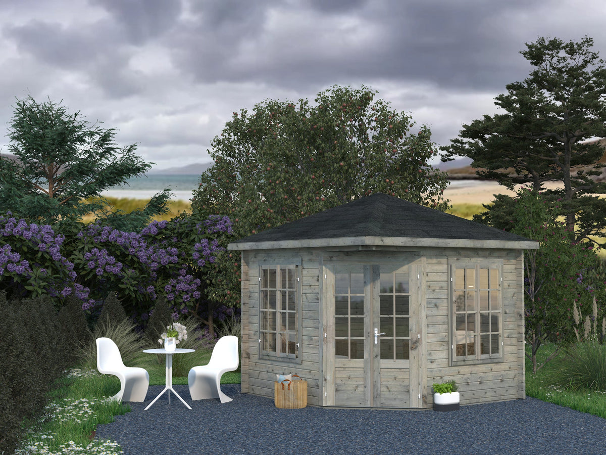 Garden Pavilion Melanie 6.9 m², grey dip-treated