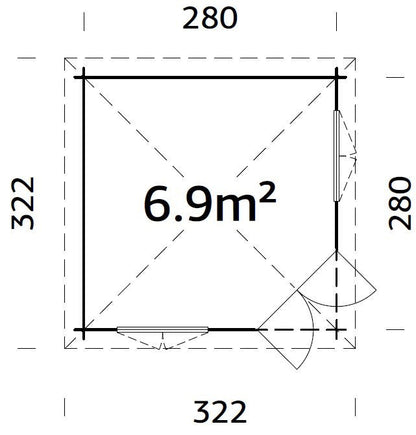 Garden Pavilion Melanie 6.9 m²