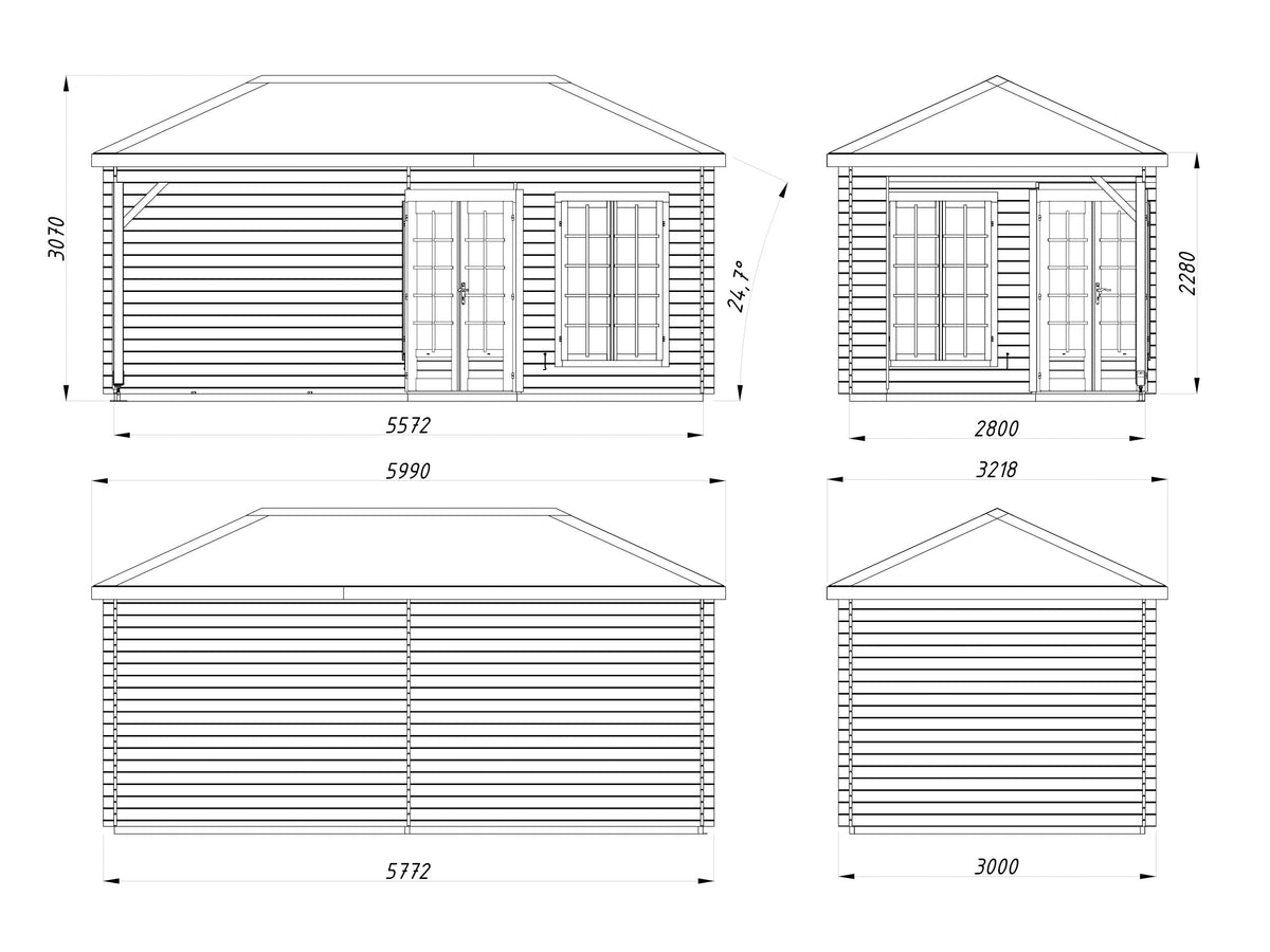 Garden Pavilion Melanie 7.0+8.1 m²