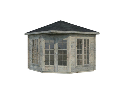 Garden Pavilion Melanie 7.0 m², grey dip-treated