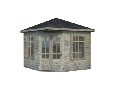 Garden Pavilion Melanie 9.9 m², grey dip-treated