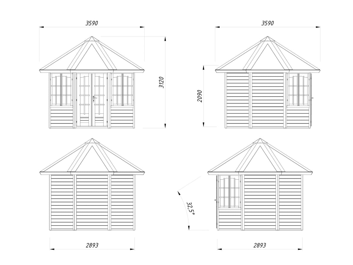 Garden Pavilion Veronica 2 6.7 m²