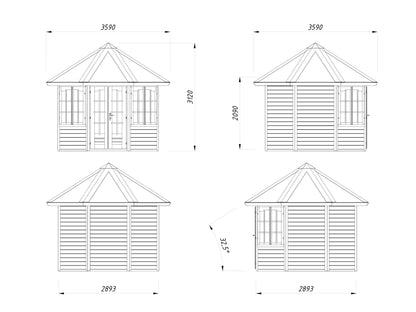 Garden Pavilion Veronica 2 6.7 m²