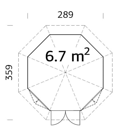 Garden Pavilion Veronica 2 6.7 m²