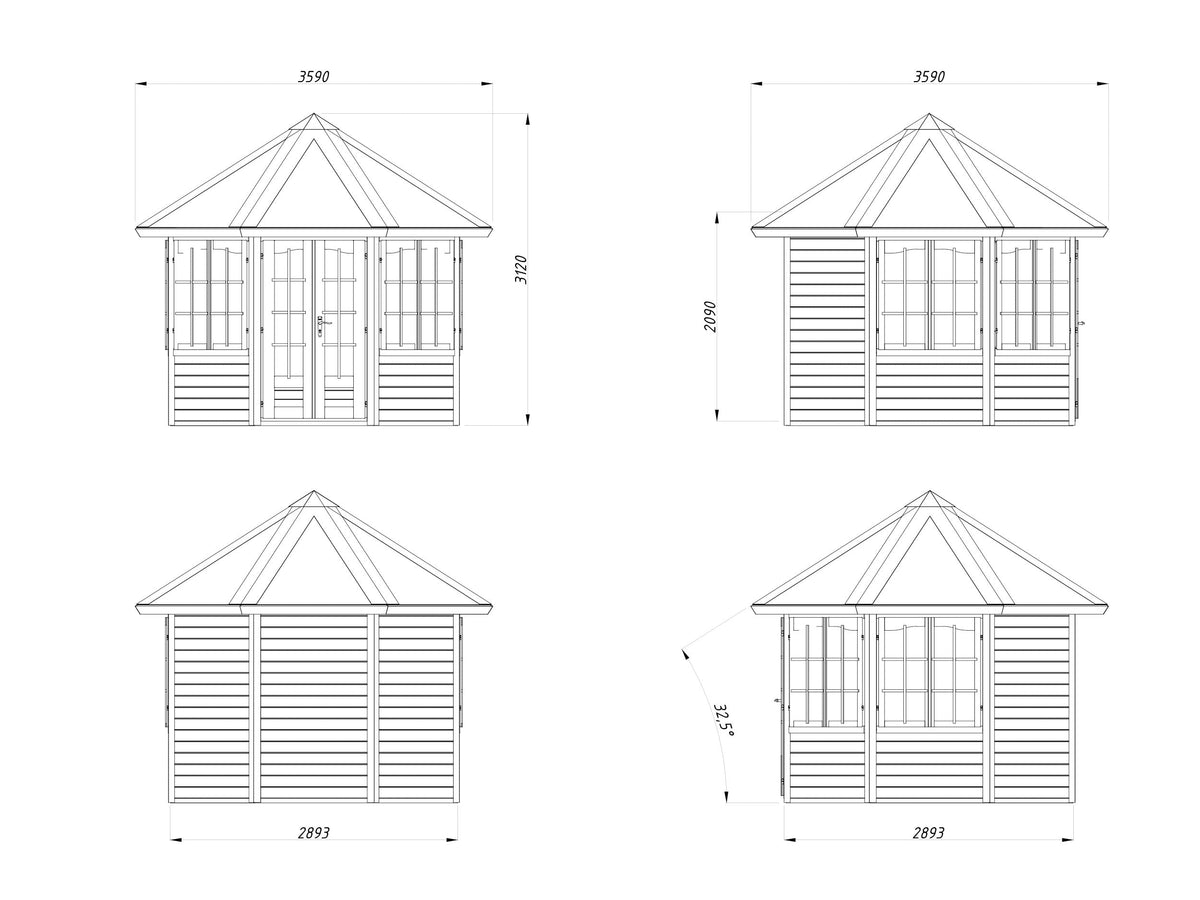 Garden Pavilion Veronica 4 6.7 m²