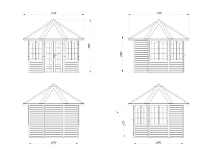 Garden Pavilion Veronica 4 6.7 m²