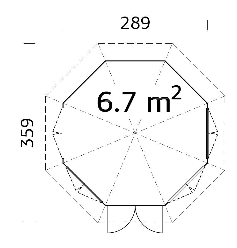 Garden Pavilion Veronica 4 6.7 m²