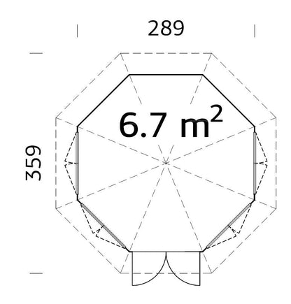 Garden Pavilion Veronica 4 6.7 m²
