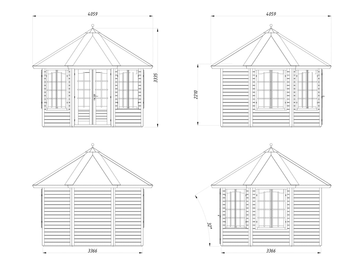 Garden Pavilion Veronica 4 9.2 m²
