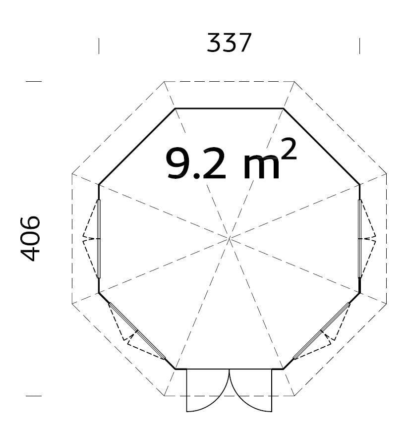 Garden Pavilion Veronica 4 9.2 m²