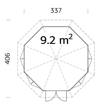 Garden Pavilion Veronica 4 9.2 m²