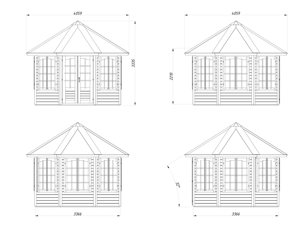 Garden Pavilion Veronica 7 9.2 m²