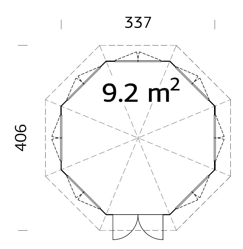 Garden Pavilion Veronica 7 9.2 m²