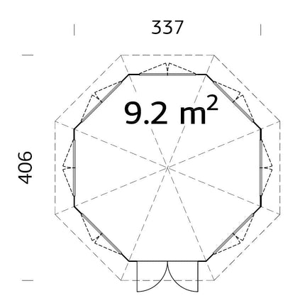 Garden Pavilion Veronica 7 9.2 m²