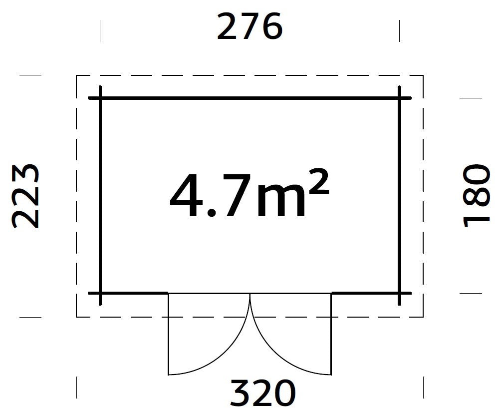 Garden Shed Alice 4.7 m²