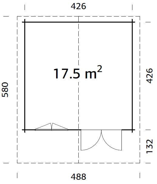 Garden Shed Britta 17.5 m²