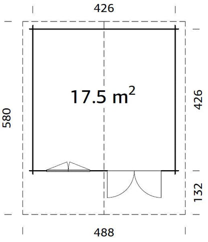 Garden Shed Britta 17.5 m²