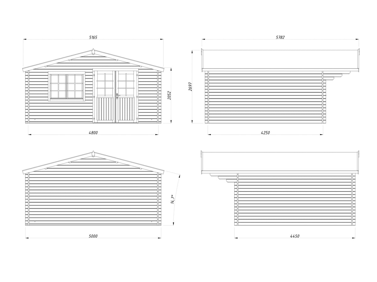 Garden Shed Britta 19.7 m²