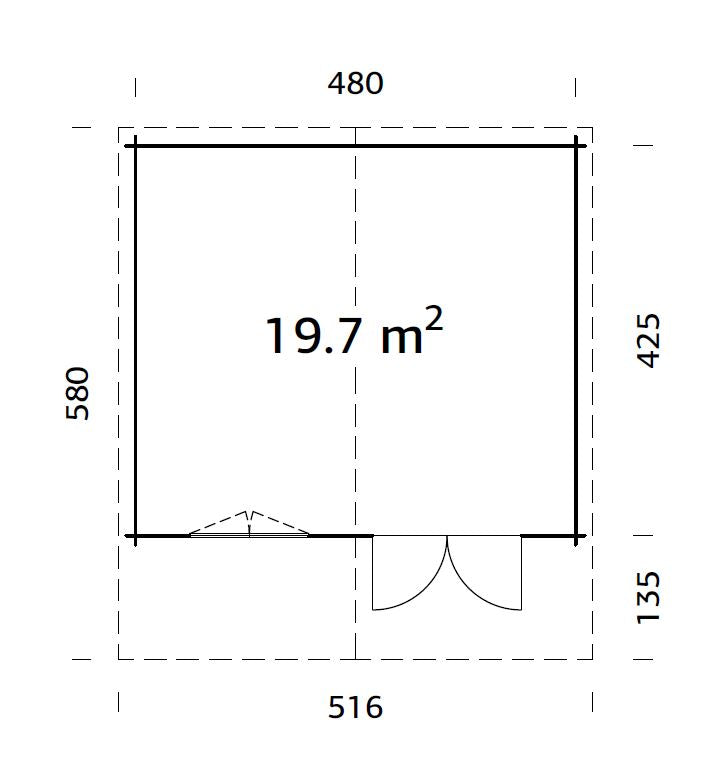 Garden Shed Britta 19.7 m²