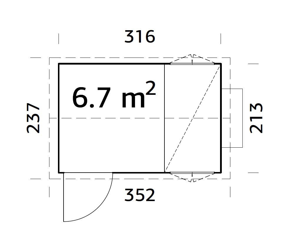 Garden Shed Chick 6.7 m²