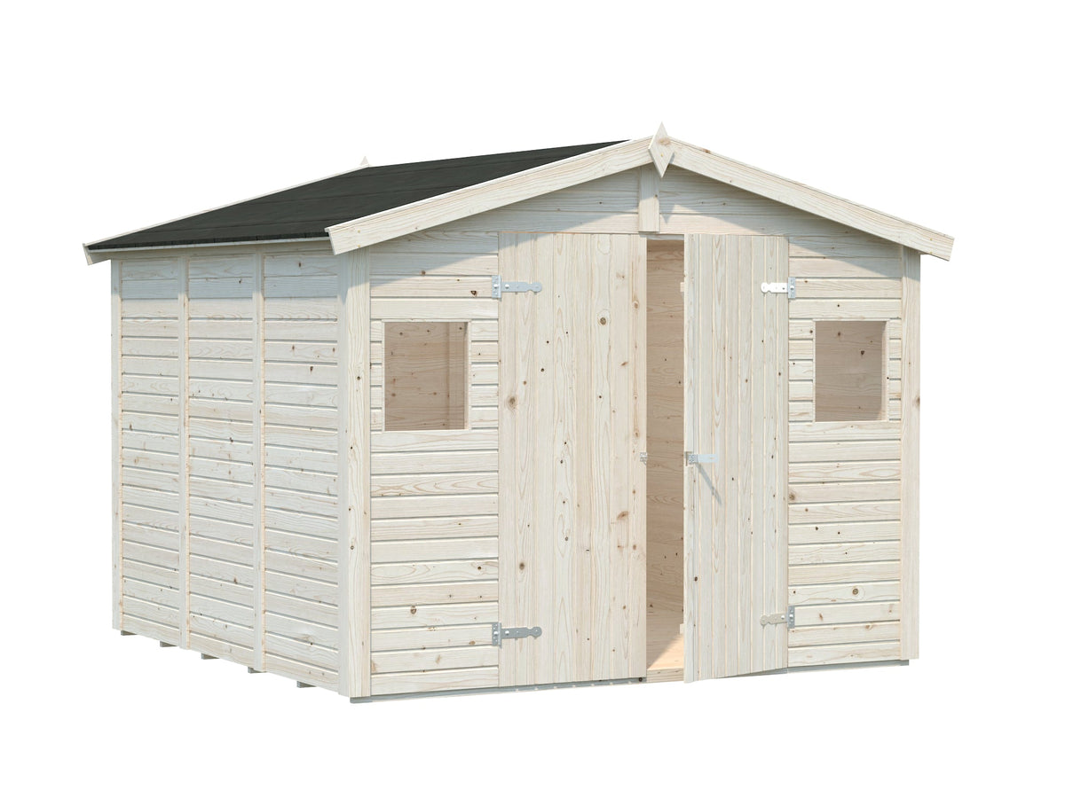 Garden Shed Dan 7.5 m², clear dip-treated