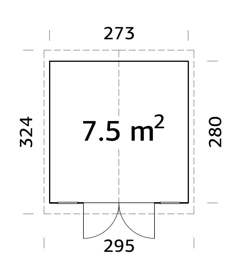 Garden Shed Dan 7.5 m²