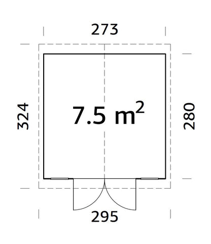 Garden Shed Dan 7.5 m²