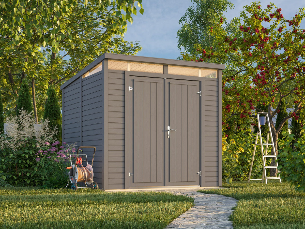 Garden Shed Elias 4.9 m², painted grey