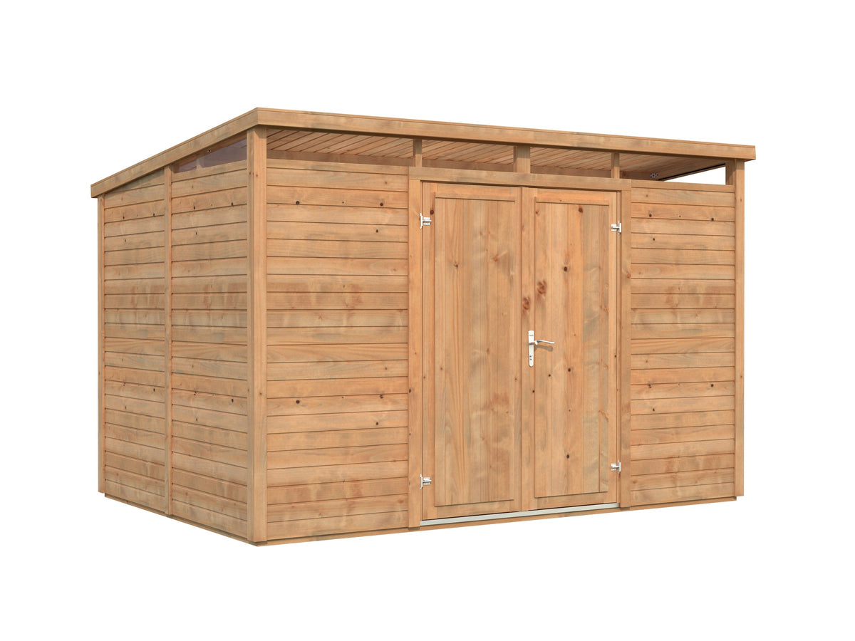 Garden Shed Elias 7.3 m², brown dip-treated