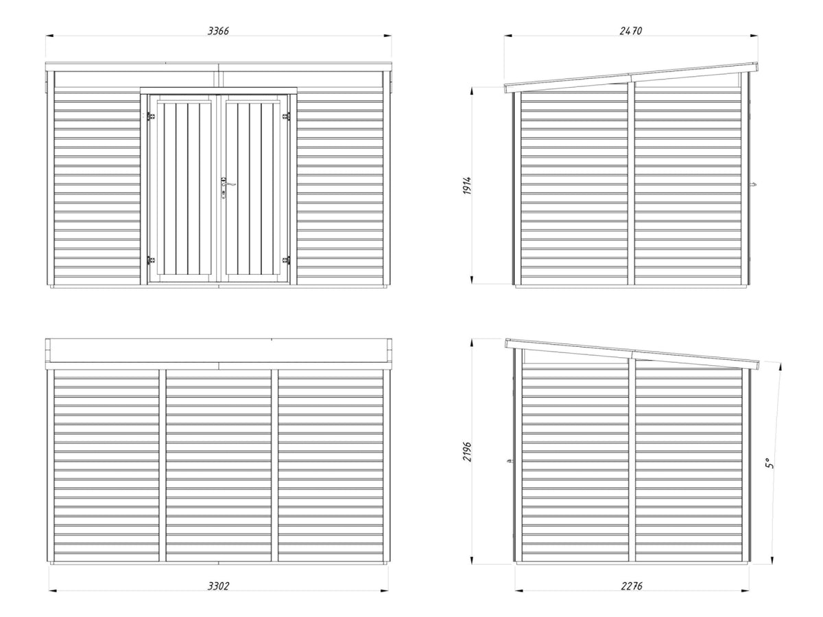 Garden Shed Elias 7.3 m²