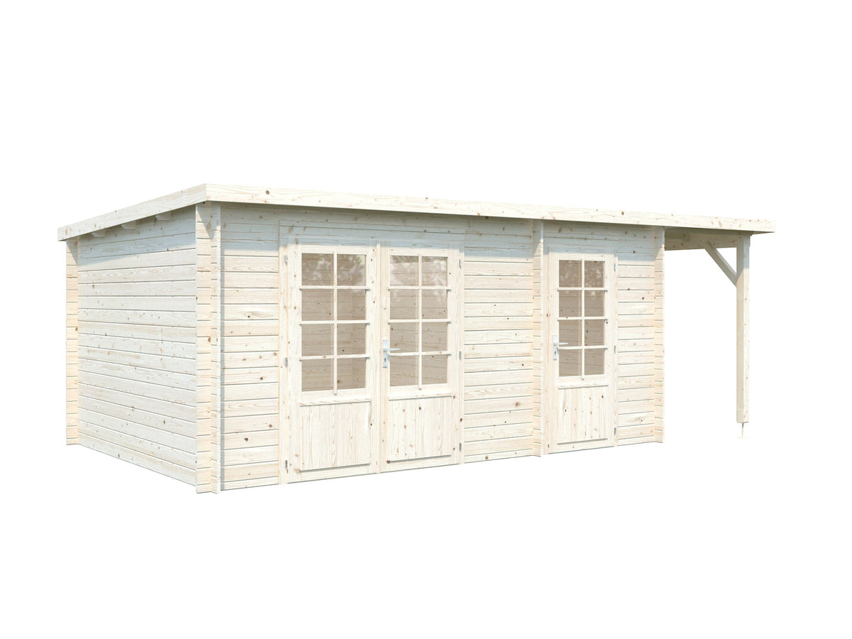Garden Shed Ella 13.1+3.9 m², untreated