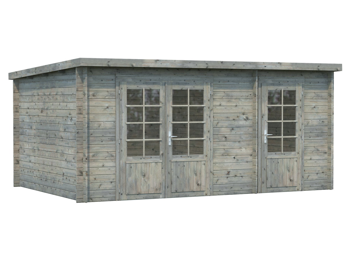 Garden Shed Ella 13.1 m², grey dip-treated