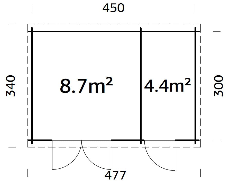 Garden Shed Ella 13.1 m²