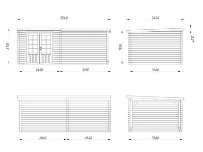 Garden Shed Ella 6.9+8.2 m²