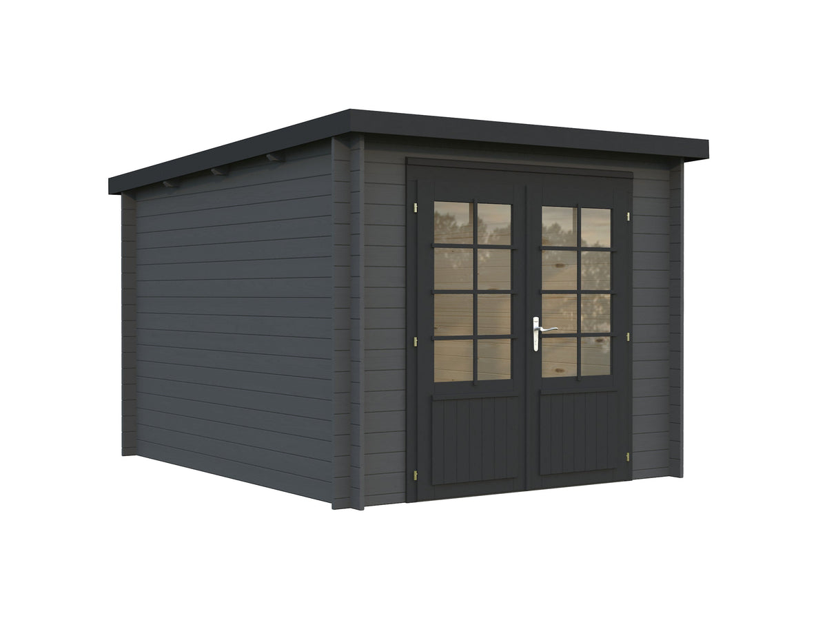 Garden Shed Ella 6.9 m², grey with anthracite trim