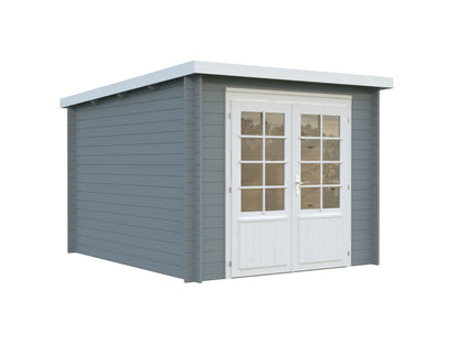 Garden Shed Ella 6.9 m², light grey with white trim