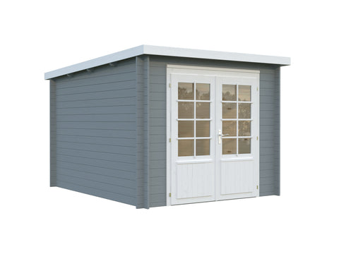 Light grey with white trim