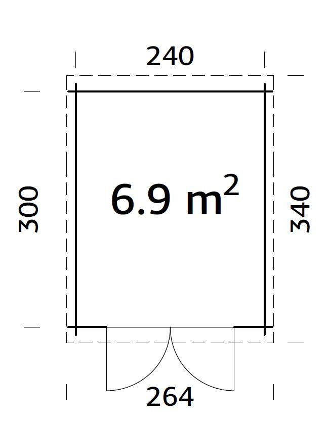 Garden Shed Ella 6.9 m²