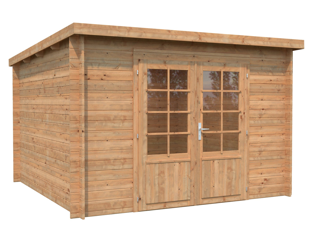 Garden Shed Ella 8.7 m², brown dip-treated