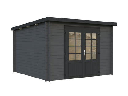 Garden Shed Ella 8.7 m², grey with anthracite trim