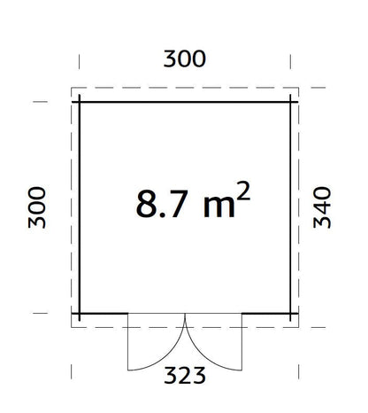Garden Shed Ella 8.7 m²