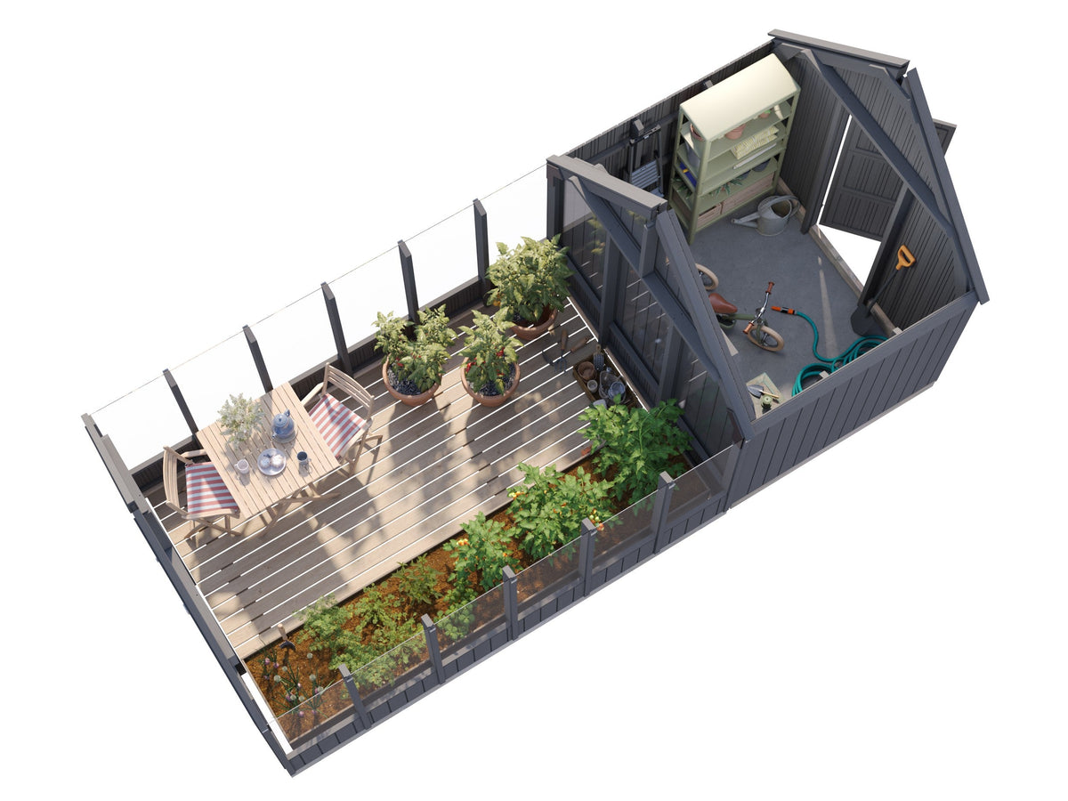 Garden Shed Emilia 4.0 m² (RAL7012)