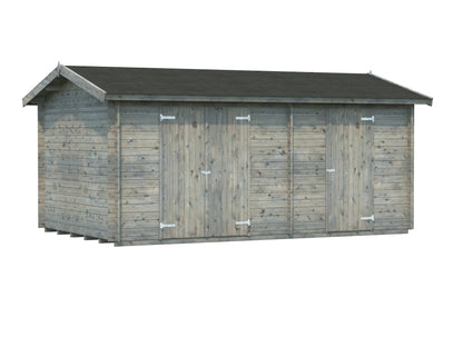 Garden Shed Jari 14.5 m², grey dip-treated