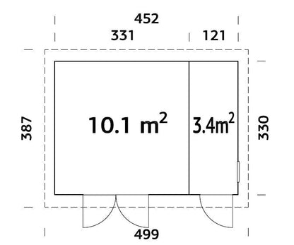Garden Shed Kalle 13.5 m²