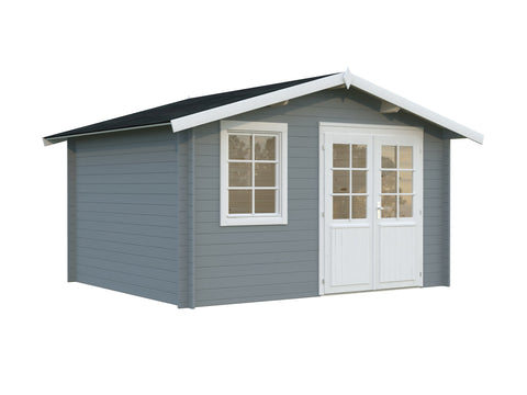 Light grey with white trim