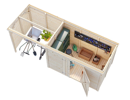 Garden Shed Leif 4.5+2.9 m²