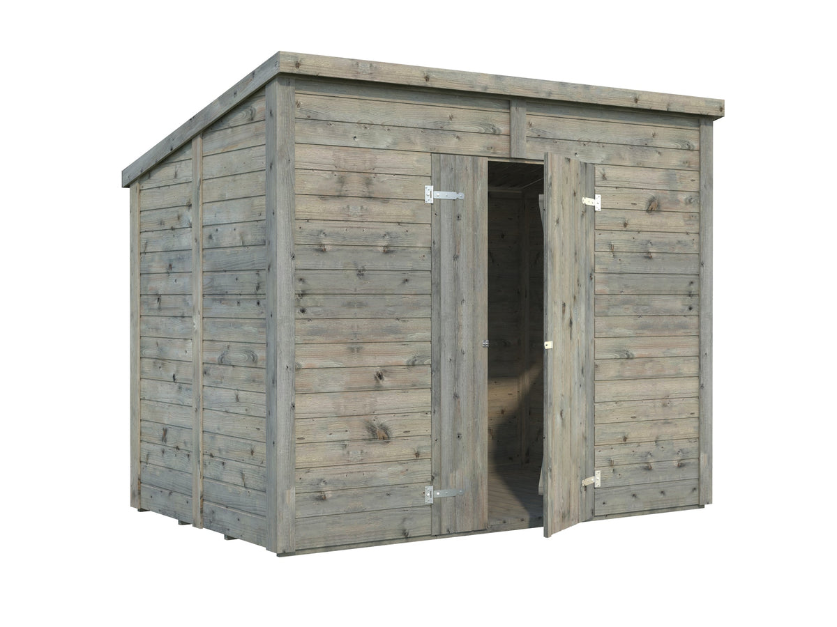 Garden Shed Leif 4.5 m², grey dip-treated