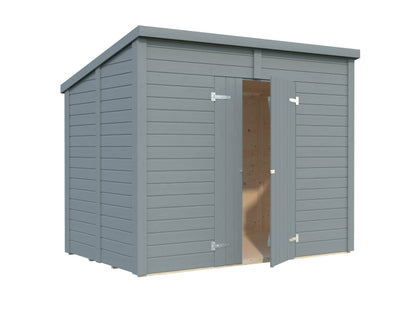 Garden Shed Leif 4.5 m², painted light grey